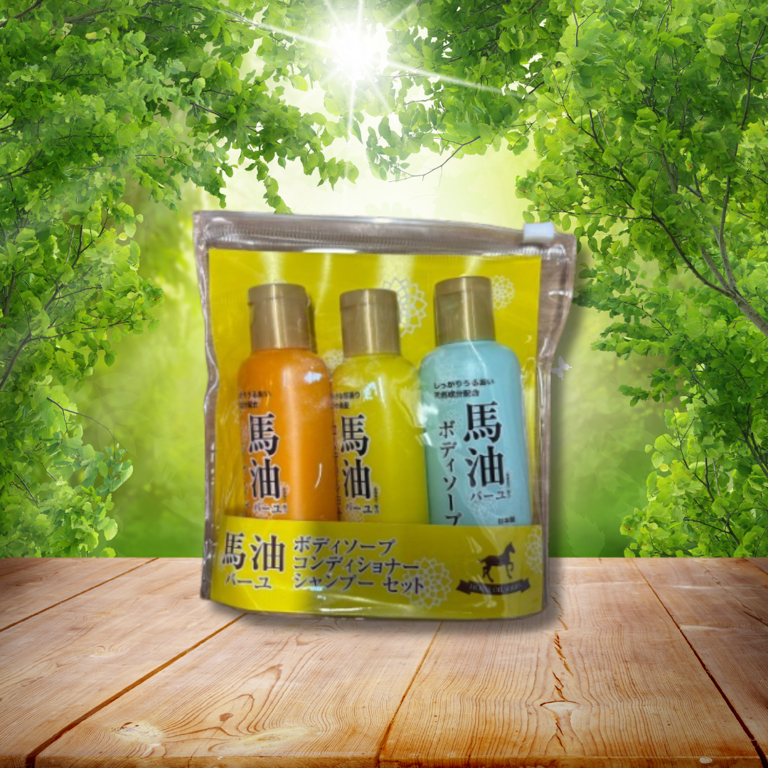 日本 Lashi 馬油洗護沐旅行套裝 50ml x 3枝 [#SQ24010501]