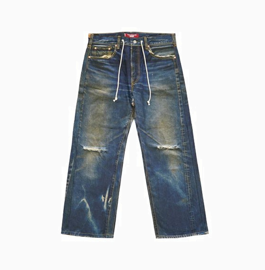 ON SALE:  JUNYA WATANABE MAN eYe COTTON TWILL PRINT LEVI'S W NAME BER BER KIN JEANS - PRE ORDER ITEM (預訂中)