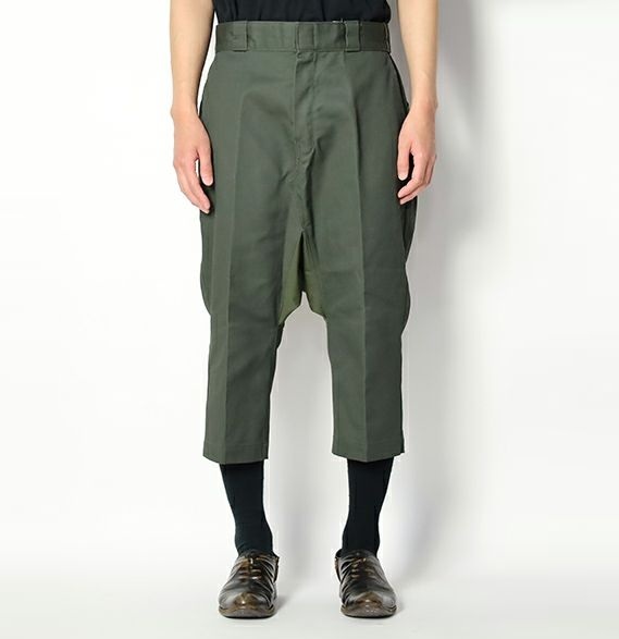 JUNYA WATANABE MAN POLY-COTTON CROPPED DICKIES W NAME PANTS - OLIVE PRE ORDER ITEM (預訂中)