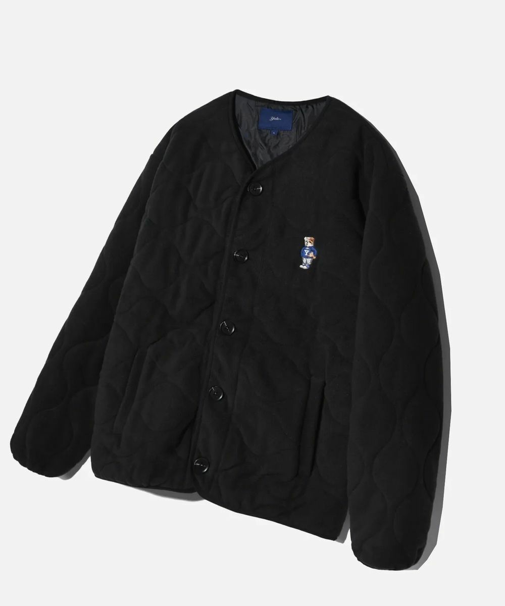 フリースジャケット YALE Nordic Dan Collarless Boa Fleece Jacket Black YEW1FJ301 44250-4912_900_black_b.png?