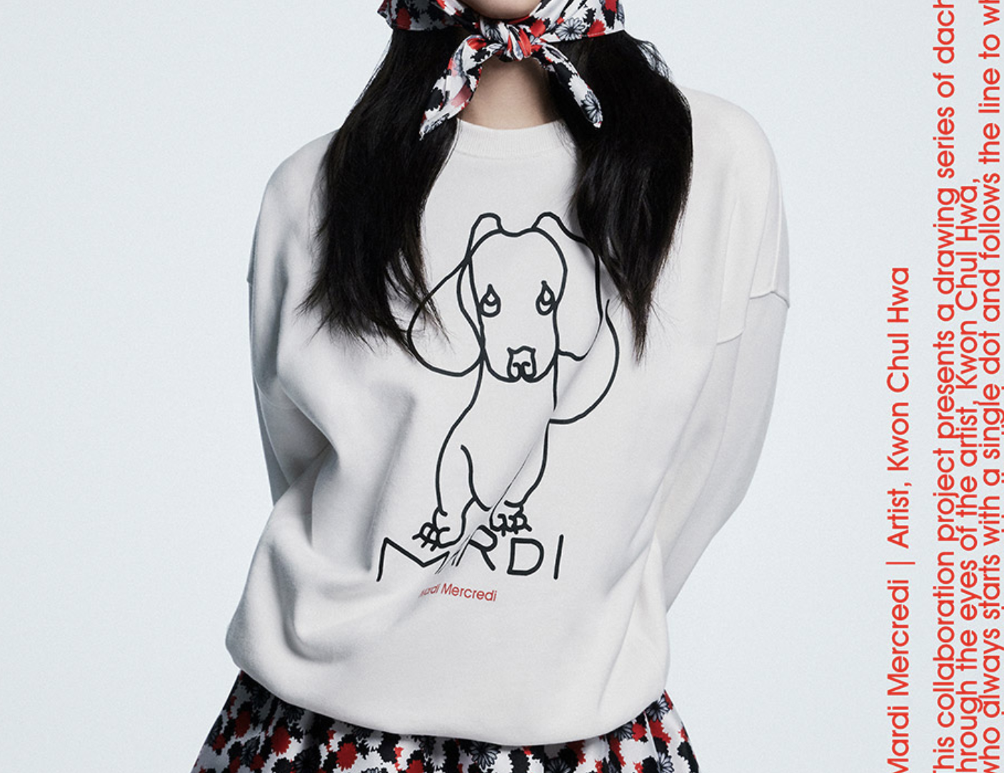Mardi SWEATSHIRT DDANJI CH.02_WHITE BLACK