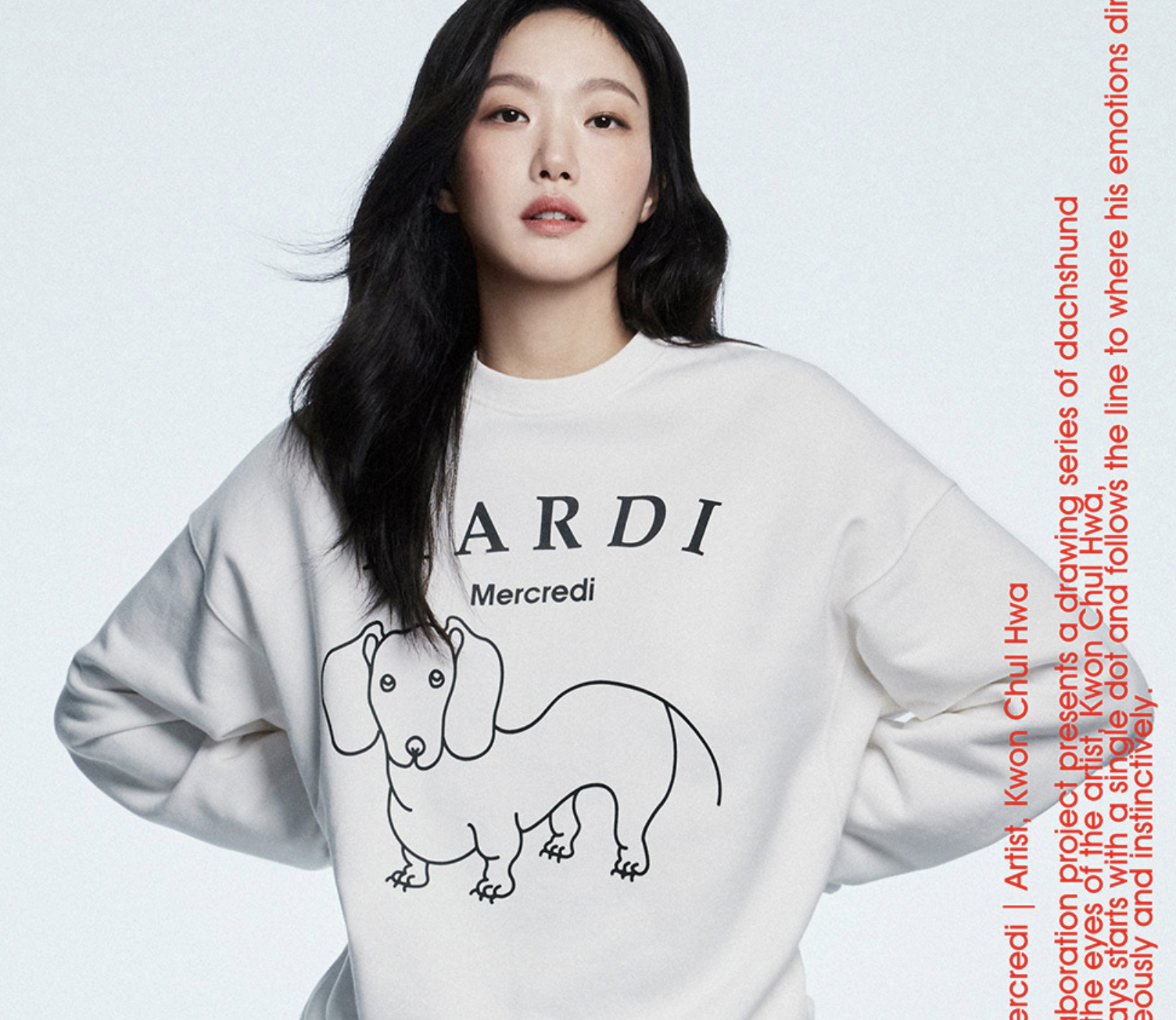 Mardi  SWEATSHIRT DDANJI CH.06_WHITE BLACK