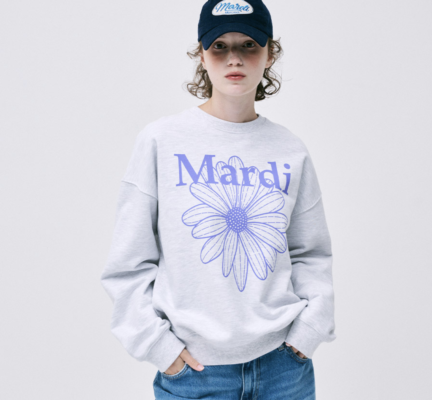 Mardi SWEATSHIRT FLOWERMARDI_HEATHER PURPLE