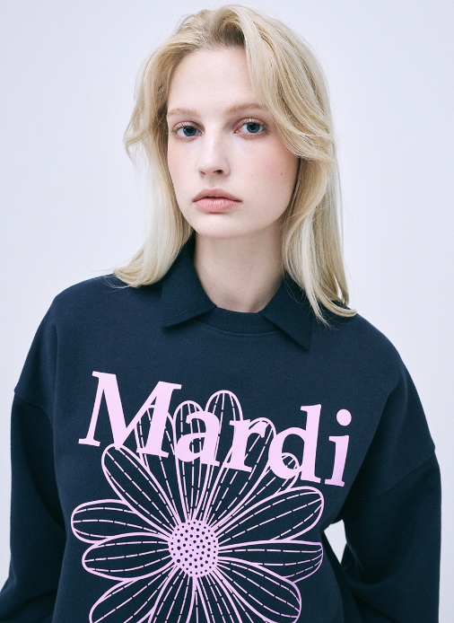 Mardi SWEATSHIRT FLOWERMARDI_NAVY LAVENDER