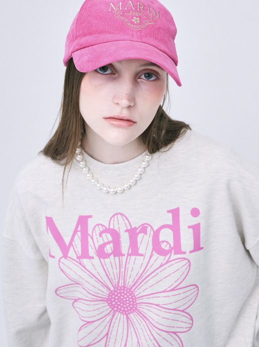 Mardi SWEATSHIRT FLOWERMARDI_OATMEAL PINK