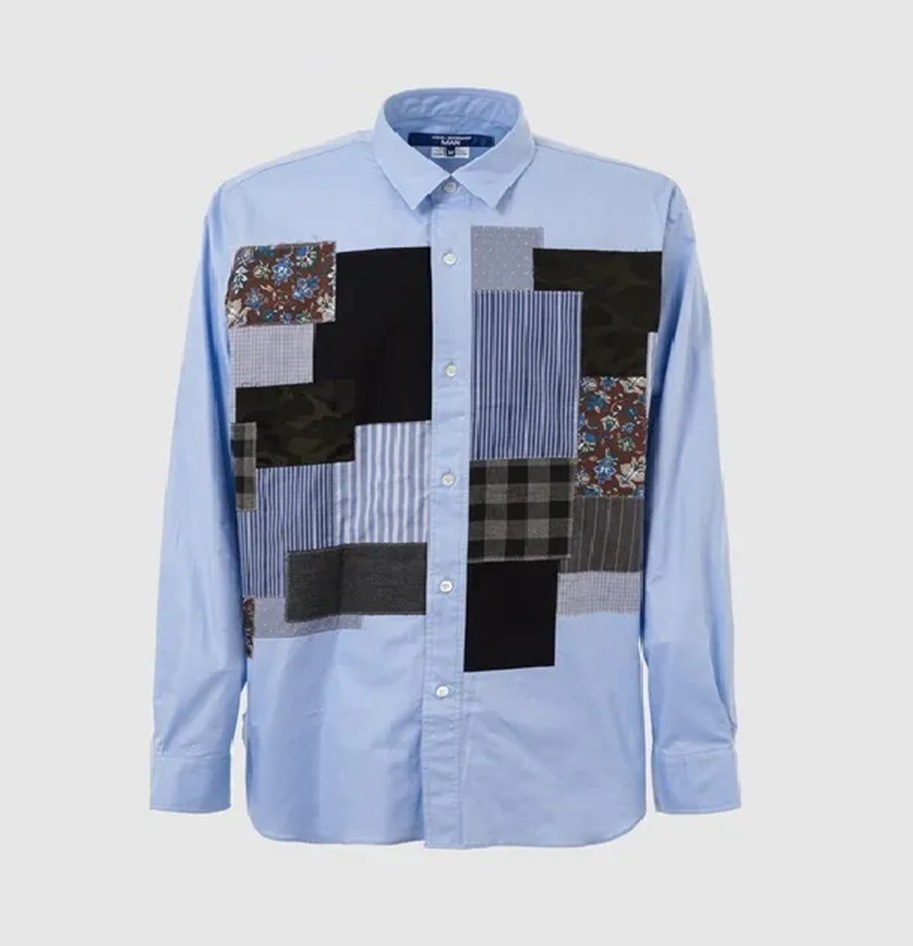 JUNYA WATANABE MAN PATCH WORK SHIRT - BLUE PRE ORDER ITEM (預訂中)
