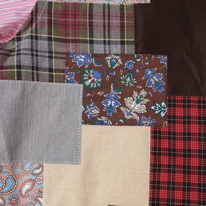 JUNYA WATANABE MAN STRIPE PATCH WORK SHIRT - PINK PRE ORDER ITEM (預訂中)