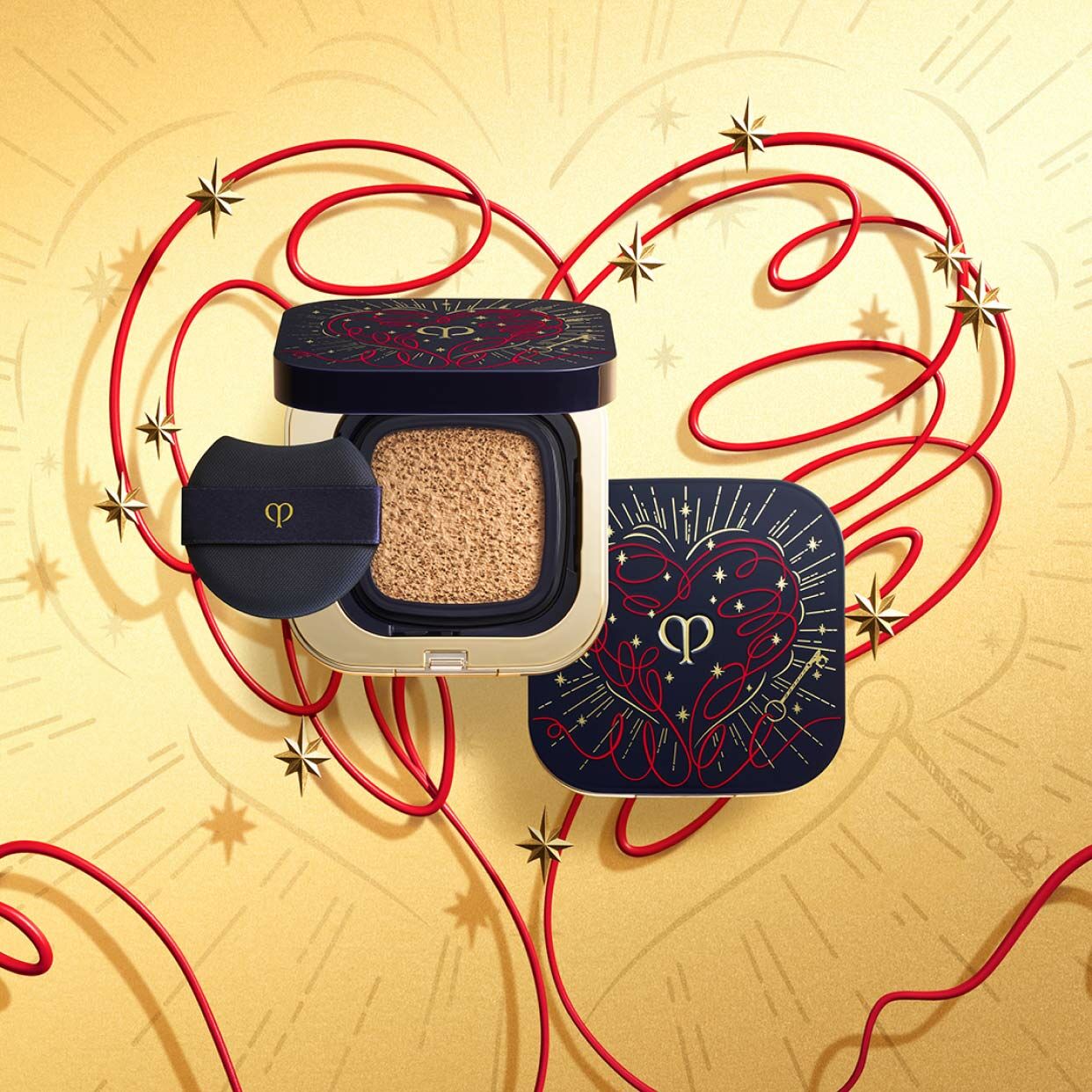 [限定] Cle de Peau Beaute Teint Cushion Eclat Lumineux Radiant Cushion Foundation Dewy 鑽光水凝瑰漾氣墊粉底 SPF25 PA+++​ Luminizing Love Collection 2025