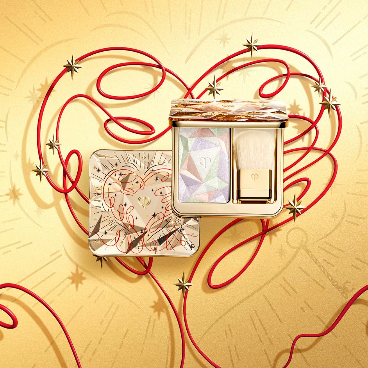 [限定] Cle de Peau Luminizing Face Enhancer 17 Celestial Sparks 亮膚光映粉 10g Luminizing Love Collection 2025