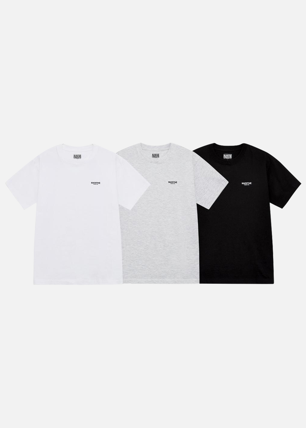 【現貨】【品牌現貨清倉大折扣】【MFG】3PACK SMALL REGULAR LOGO TEE mix (Ivory/grey/black)（UNISEX）