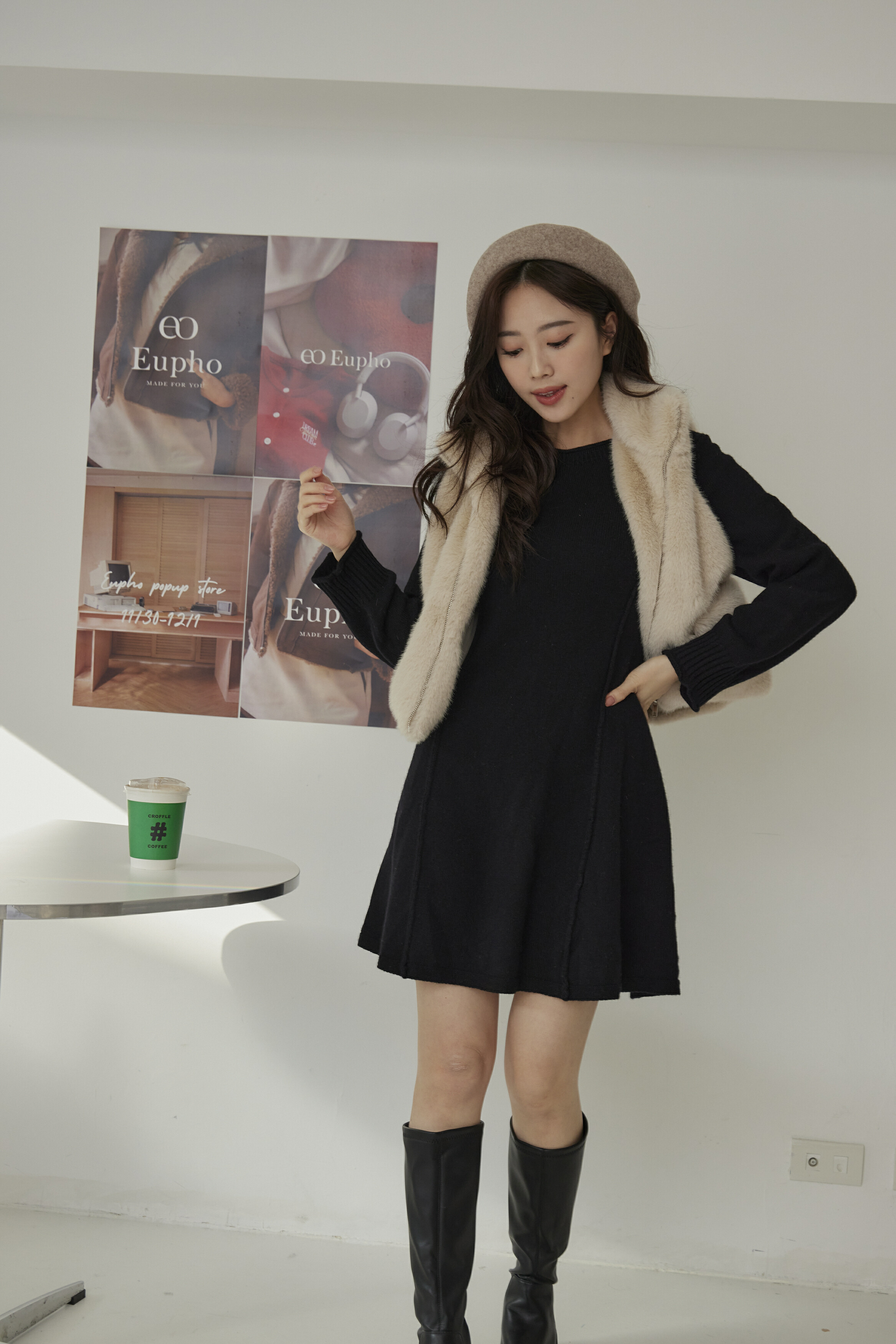 米杏溫暖毛毛背心