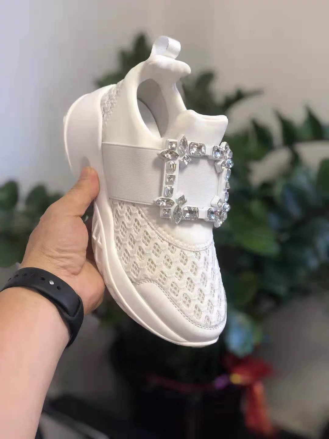 方鑽內增高休閒鞋