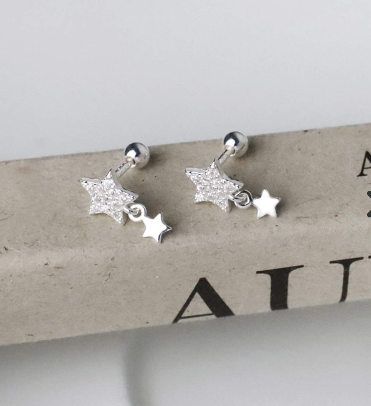 滿鑽星星純銀鎖針