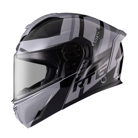 ASTONE RT6 ZB01 灰黑 彩繪 內墨片 全罩式帽款 可掀式