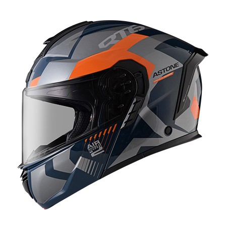 ASTONE RT6 藍 ZB02灰 彩繪 內墨片 全罩式帽款 可掀式