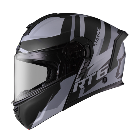 ASTONE RT6 ZB01 平黑灰 彩繪 內墨片 全罩式帽款 可掀式