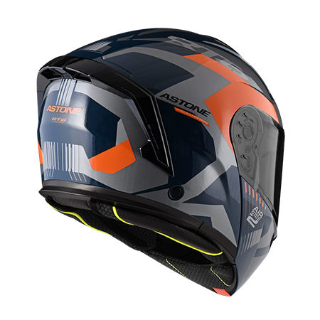 ASTONE RT6 藍 ZB02灰 彩繪 內墨片 全罩式帽款 可掀式