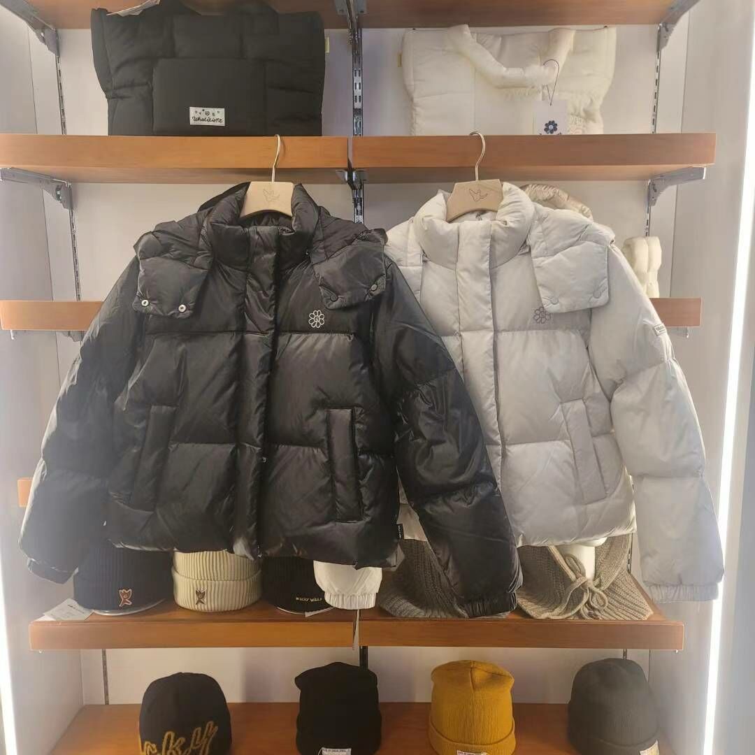 Wacky Willy Women's Glossy Short Length Hooded Down Jumper