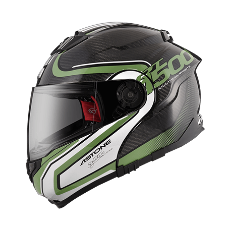 ASTONE RT1500 透碳 AI7 綠 彩繪 內墨片 全罩式帽款 可掀式