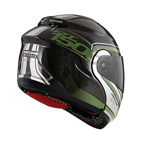 ASTONE RT1500 透碳 AI7 綠 彩繪 內墨片 全罩式帽款 可掀式