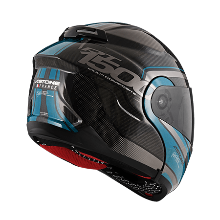 ASTONE RT1500 透碳 AI7 藍 彩繪 內墨片 全罩式帽款 可掀式