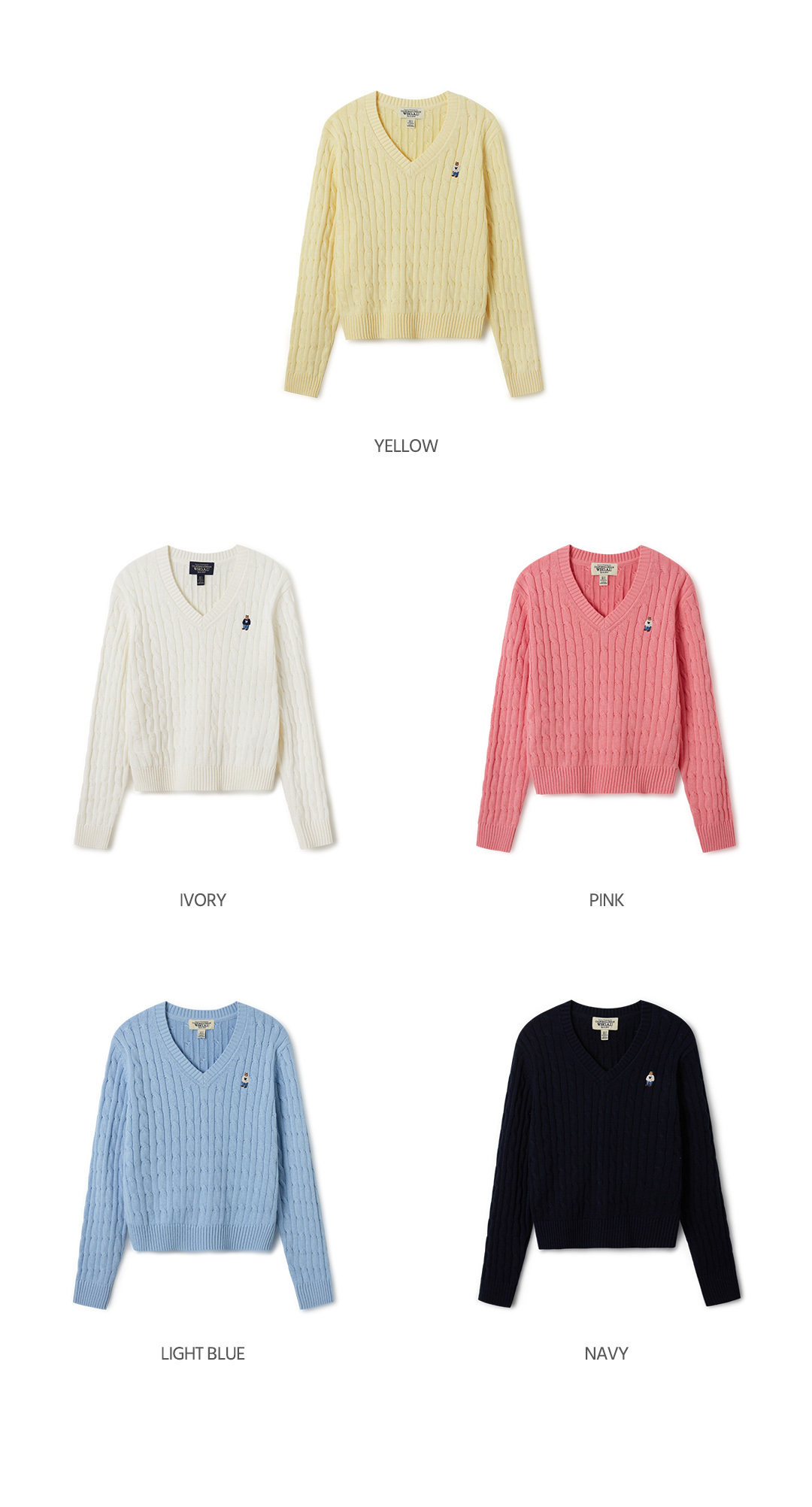 【現貨】【WHOAU】Steve V-neck Cable Sweater
