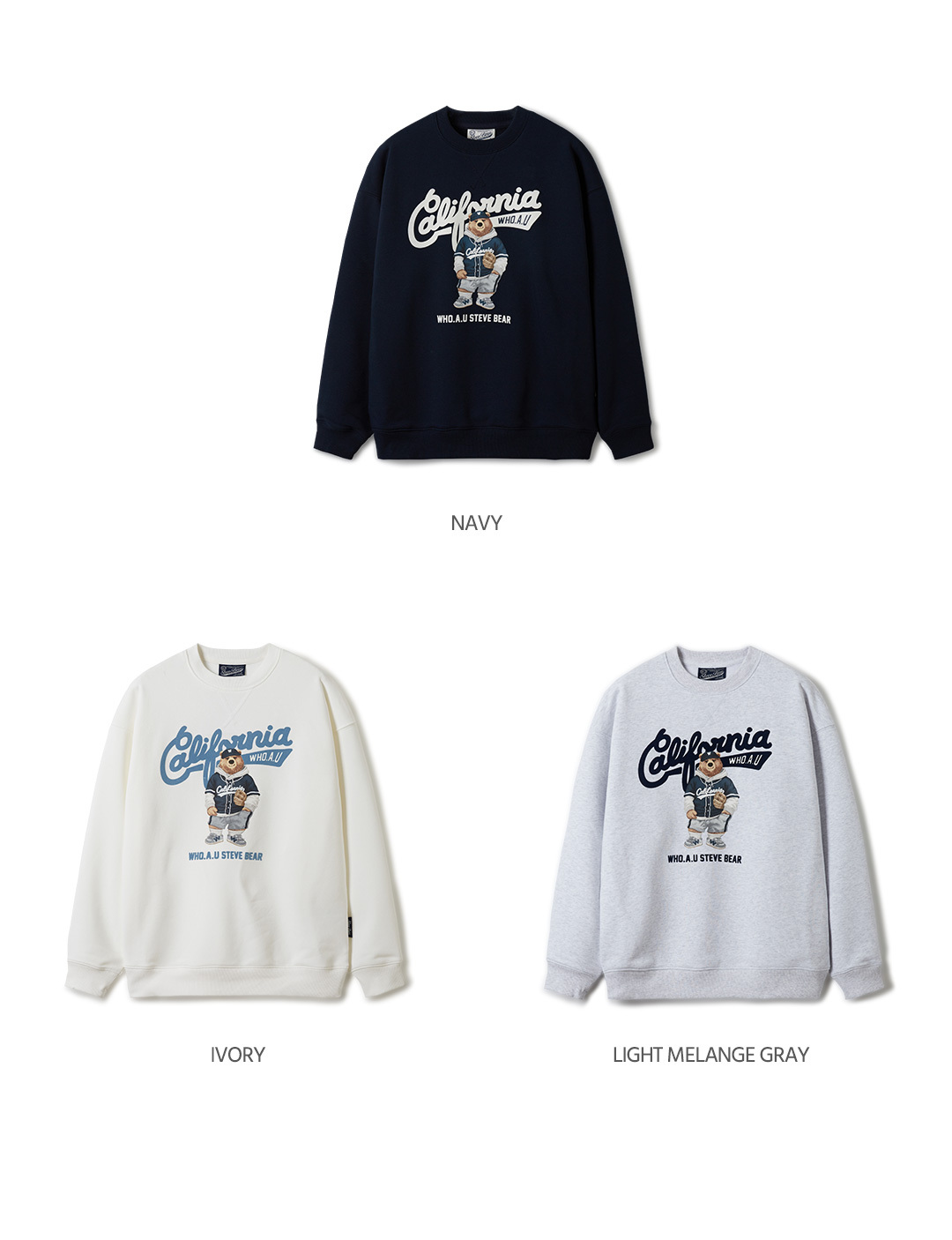 【現貨】【WHOAU】Steve Photo Sweatshirt (Navy- S SIZE)