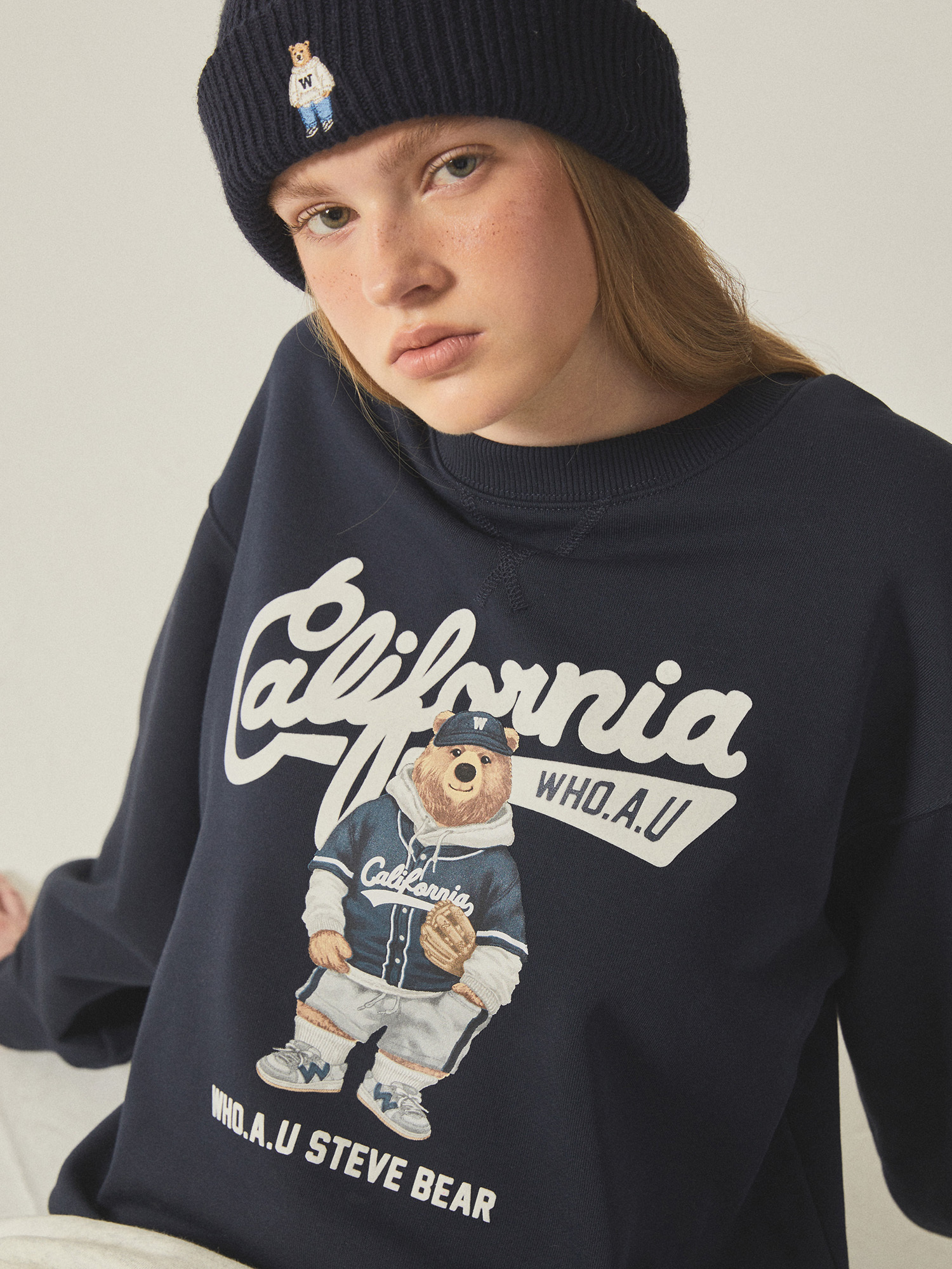【現貨】【WHOAU】Steve Photo Sweatshirt (Navy- S SIZE)