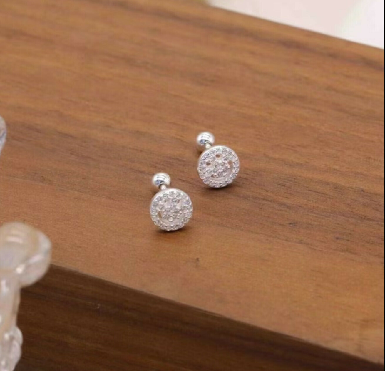 滿鑽微笑純銀鎖針