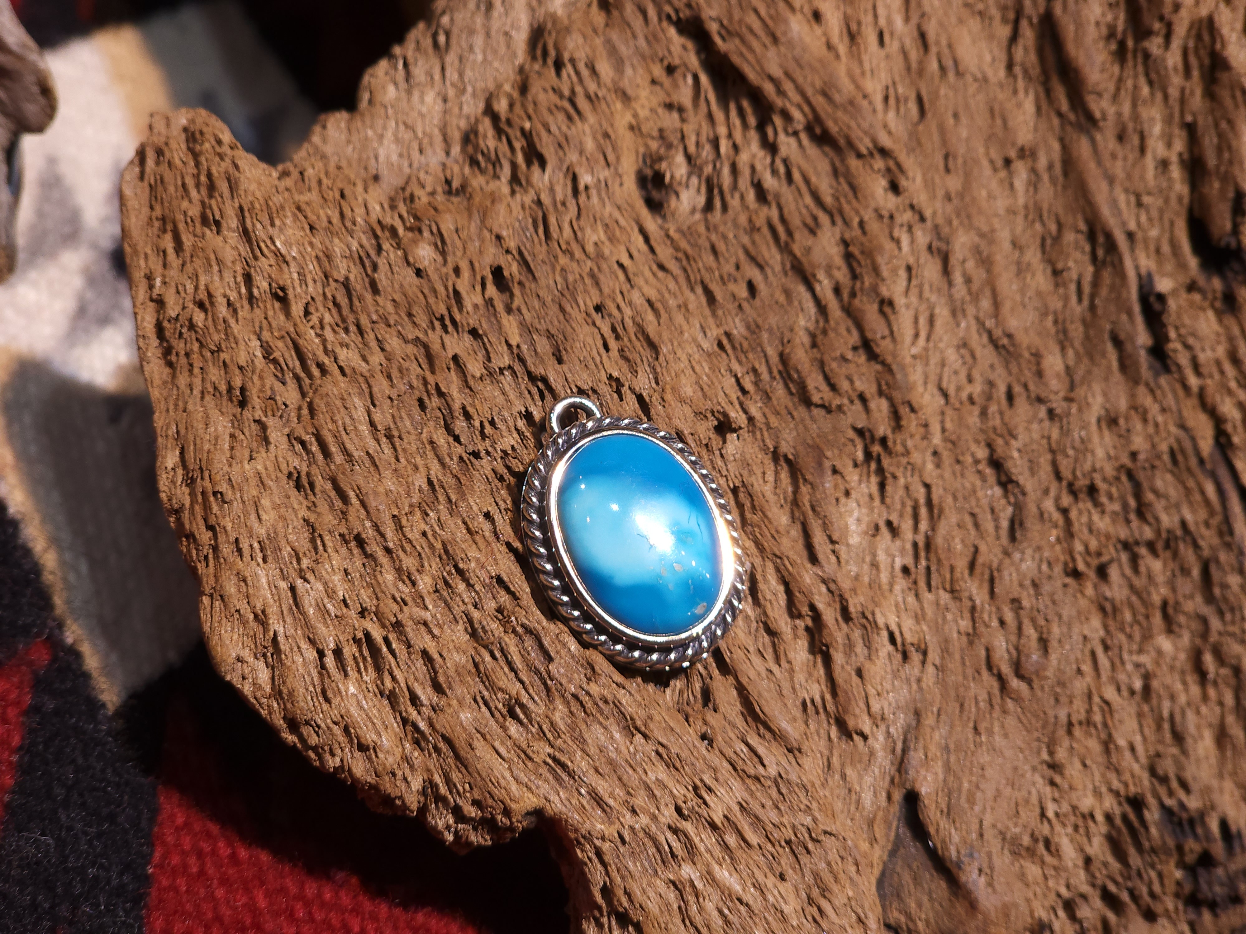 *Black Venom Jewelry- Freedom & Prayer Sleeping Beauty銀繩松石吊墜