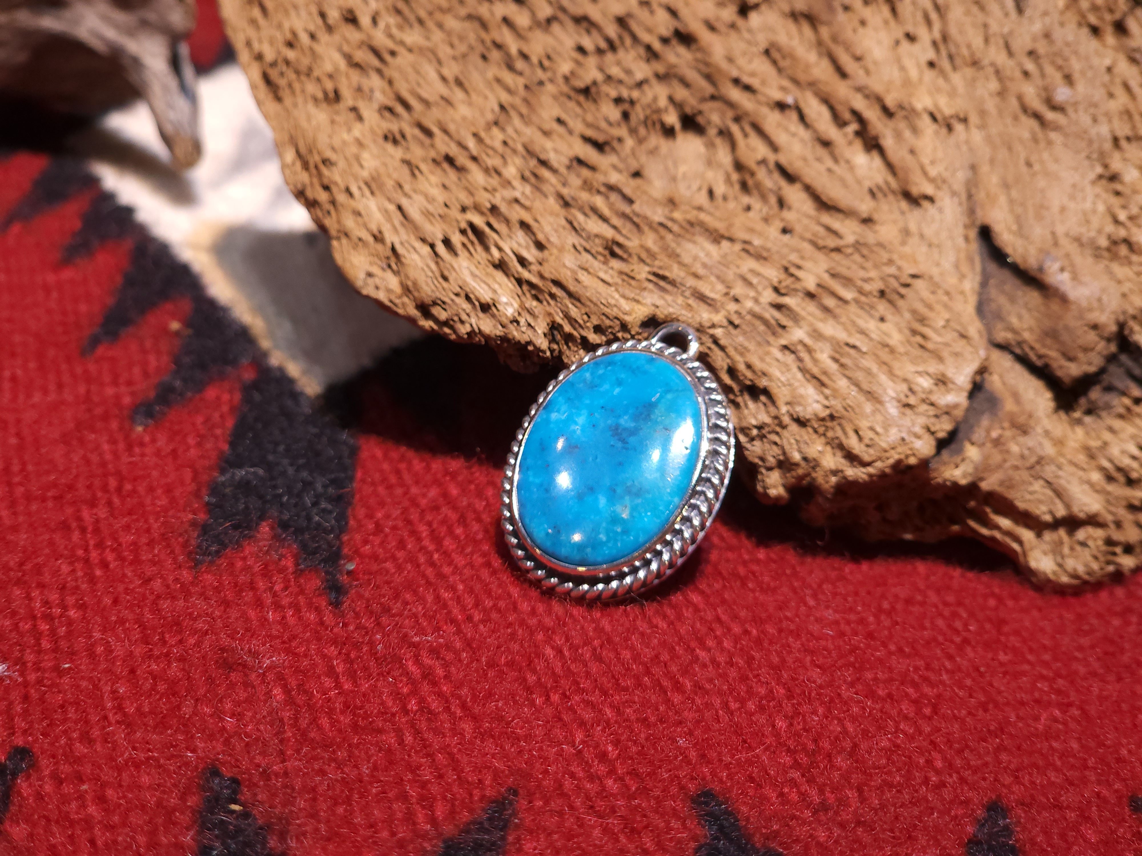 *Black Venom Jewelry- Freedom & Prayer Nacozari 銀繩松石吊墜