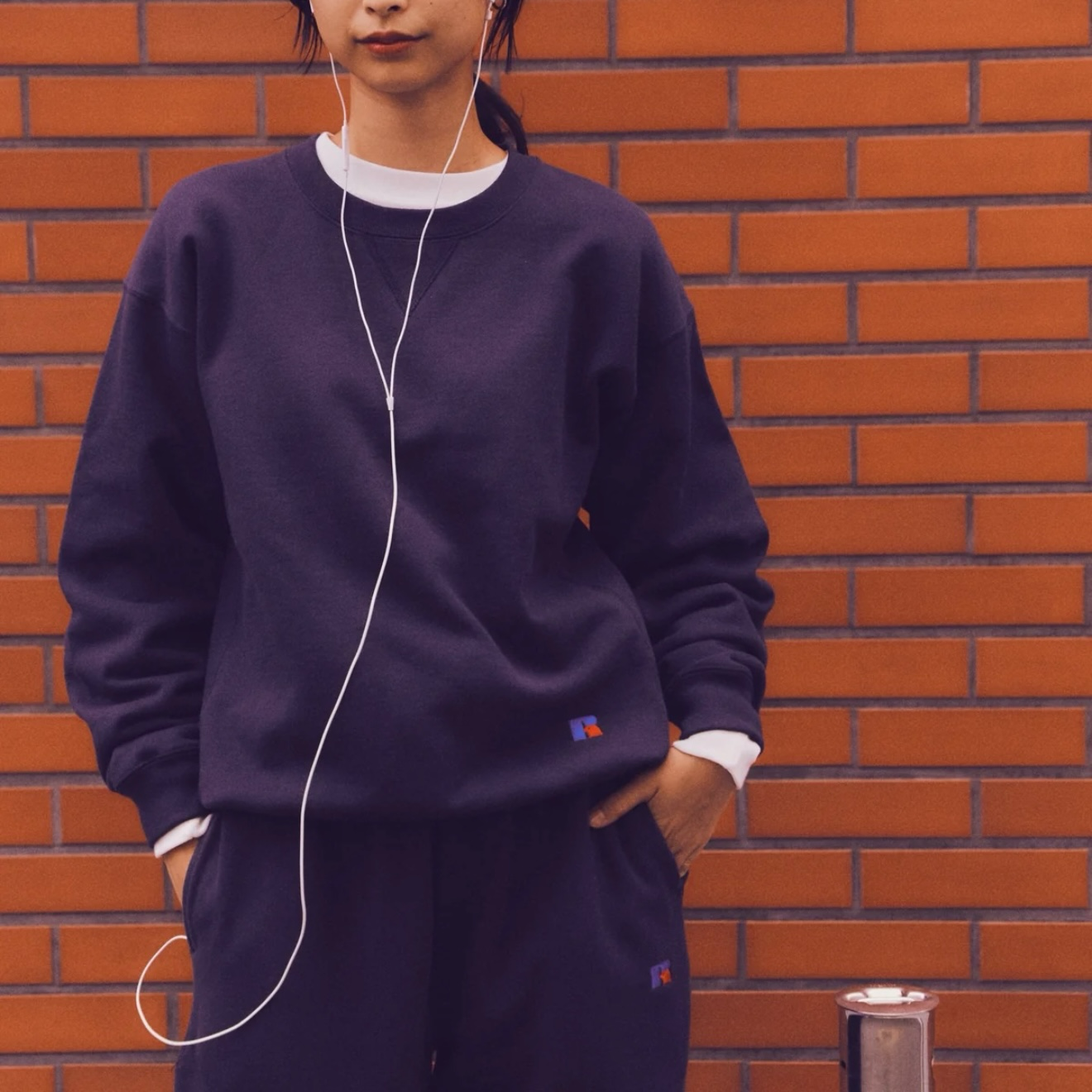 Russell Athletic JP Pro Cotton Loop Back Terry Sweat Crew Shirt