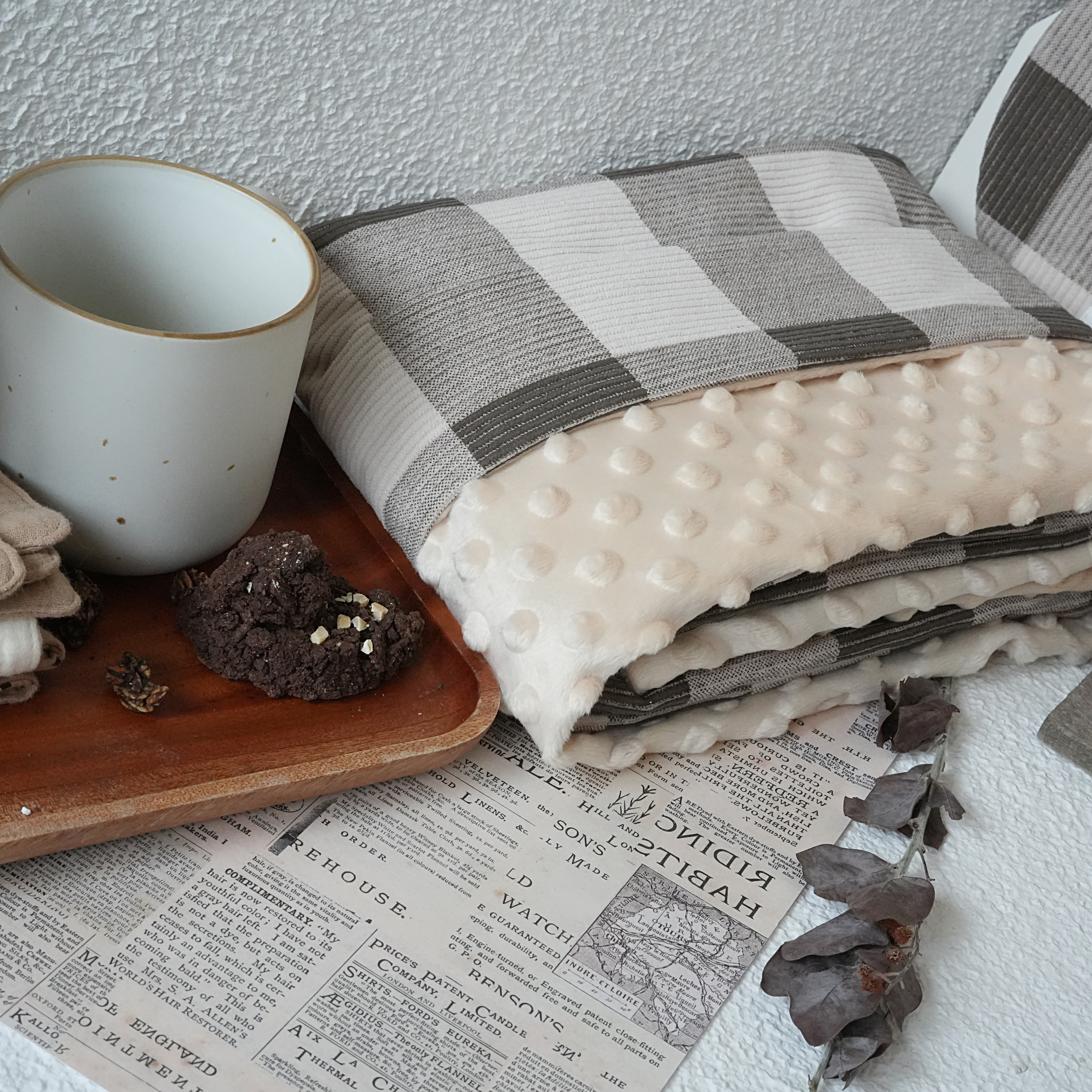 Hi Y.P store-舒眠毯-燈芯絨格紋