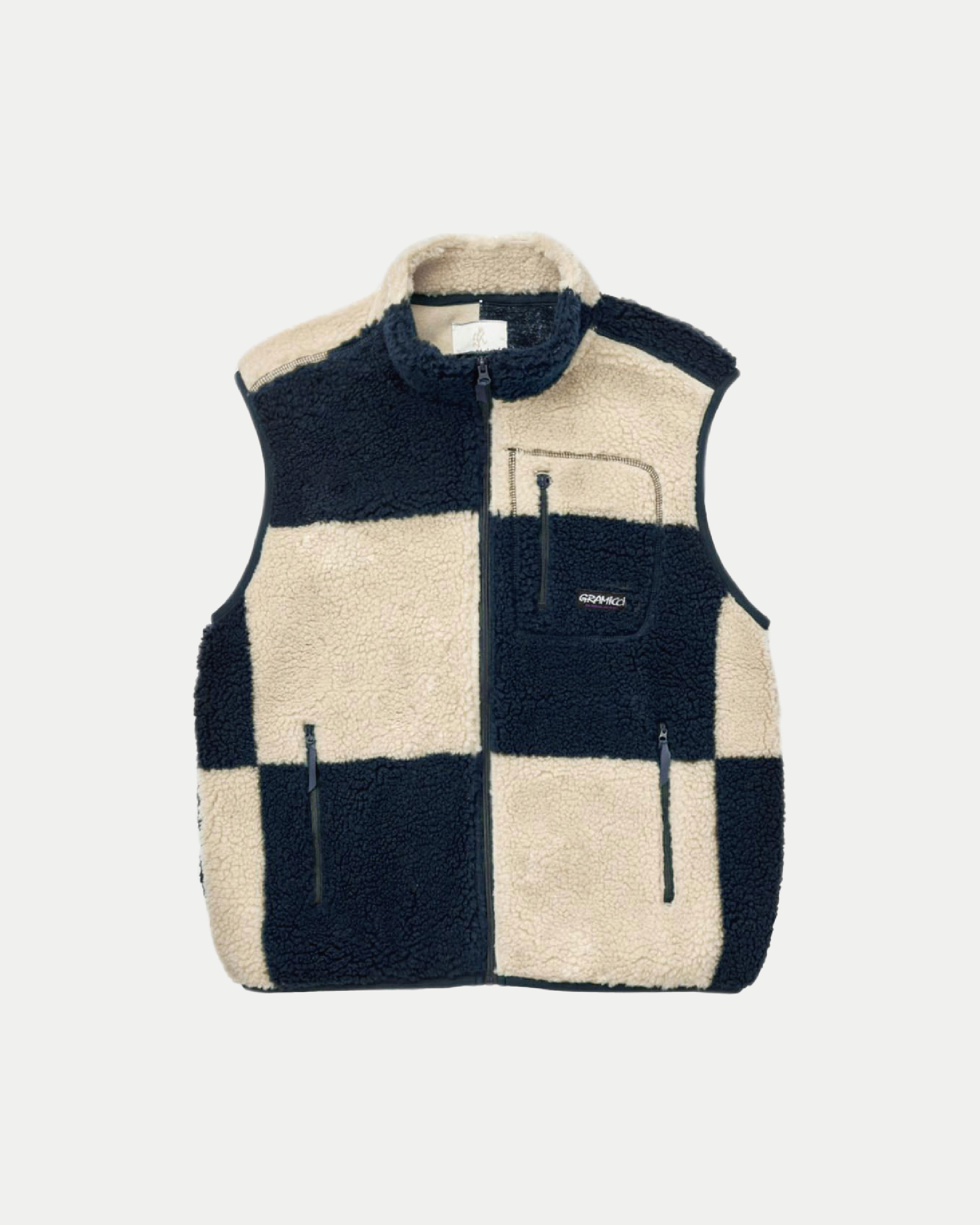 CHECKERED SHERPA VEST