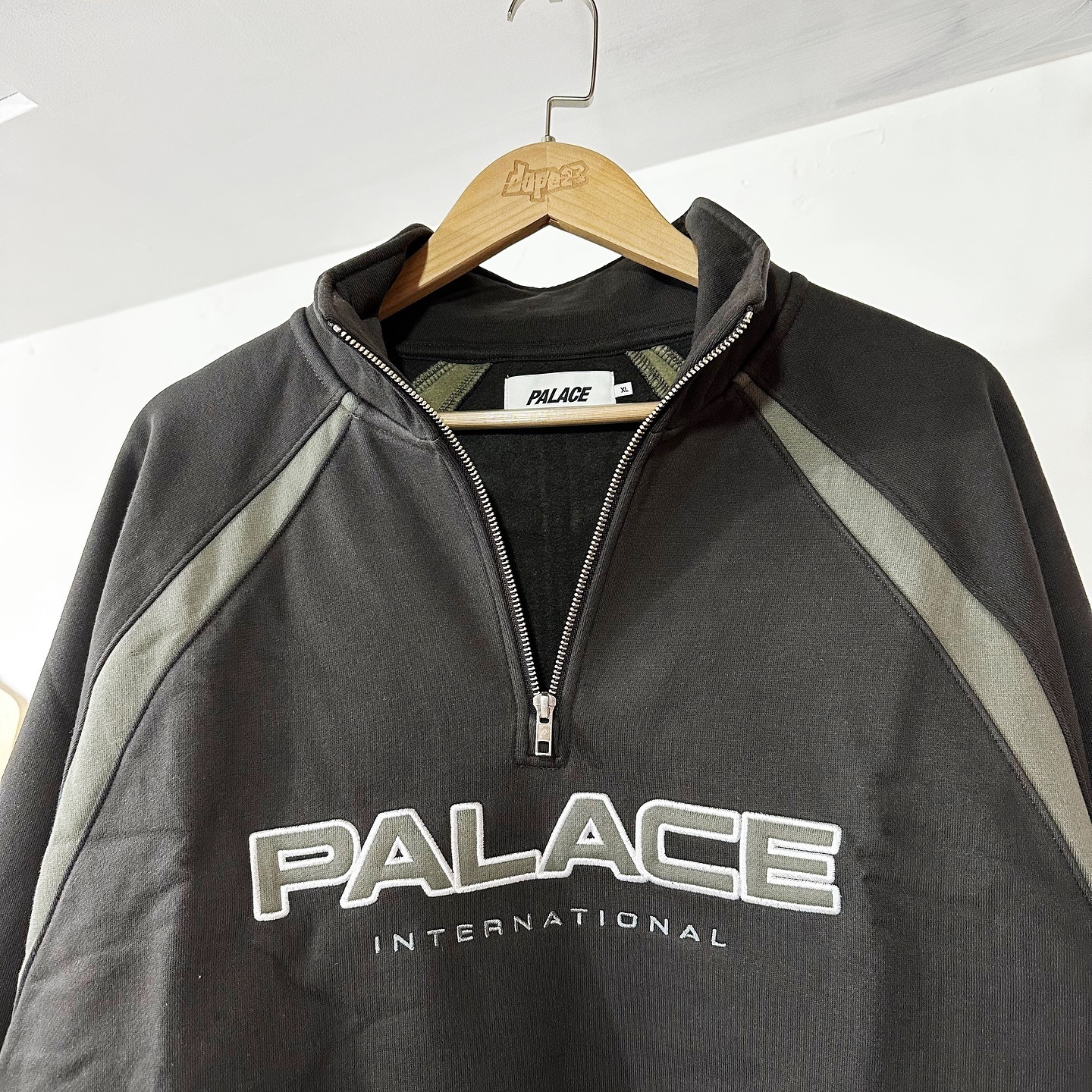 PALACE International 1/4 Zip Black