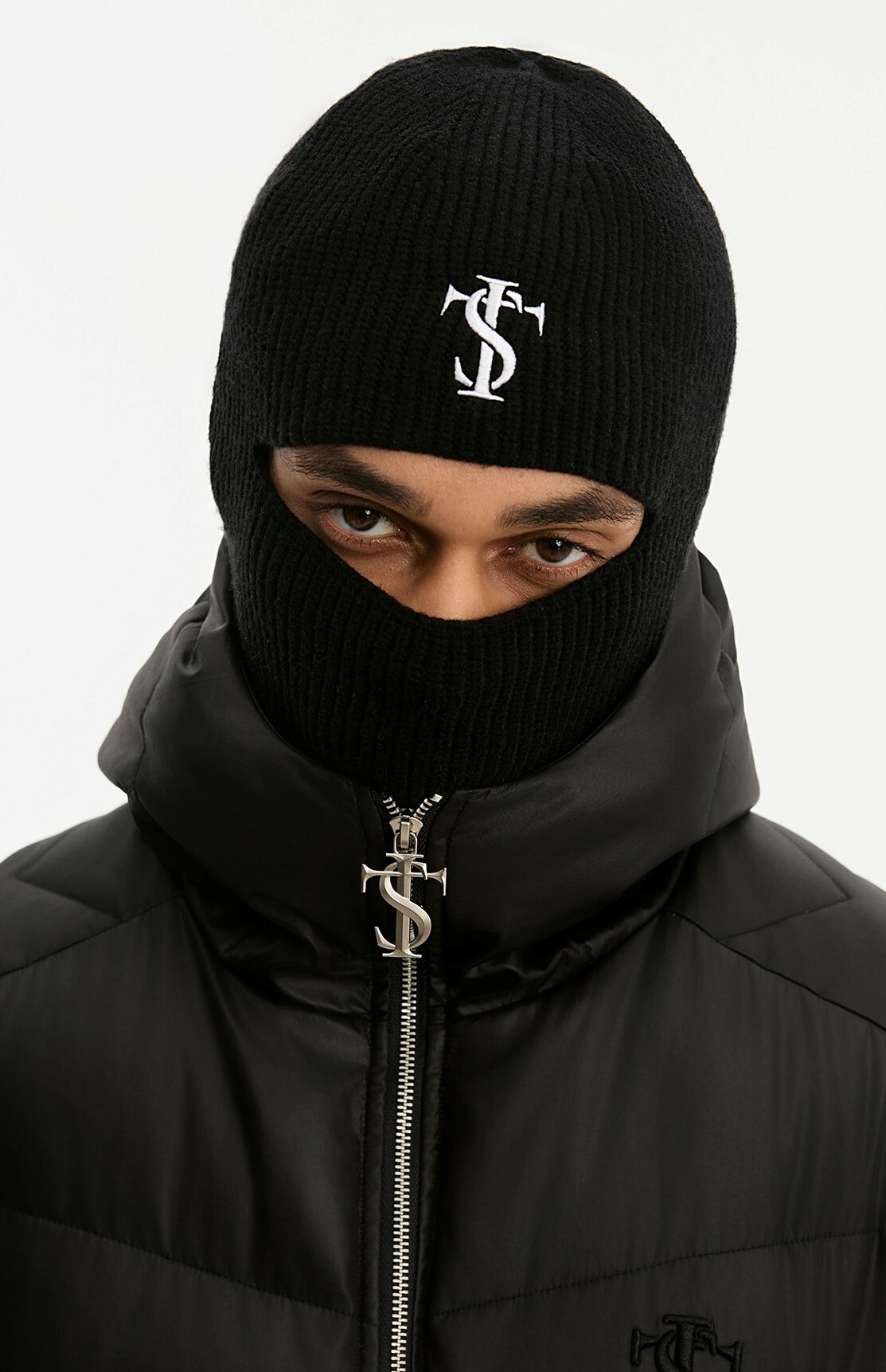 STK SmallTownKid 兩戴 針織遮面毛帽