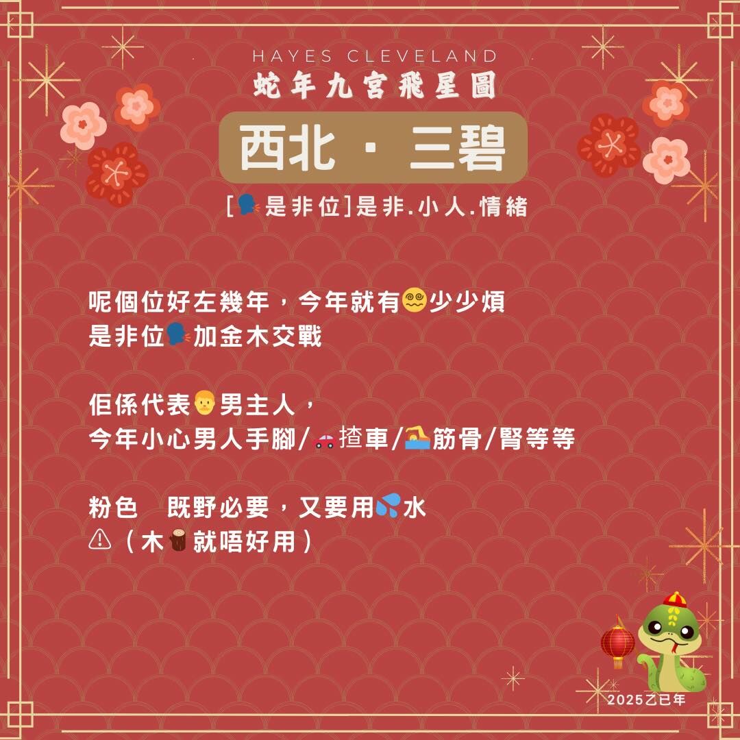 2025,九宮飛星,風水,五黃位,乙巳年,是非位,擺件,趨吉避凶