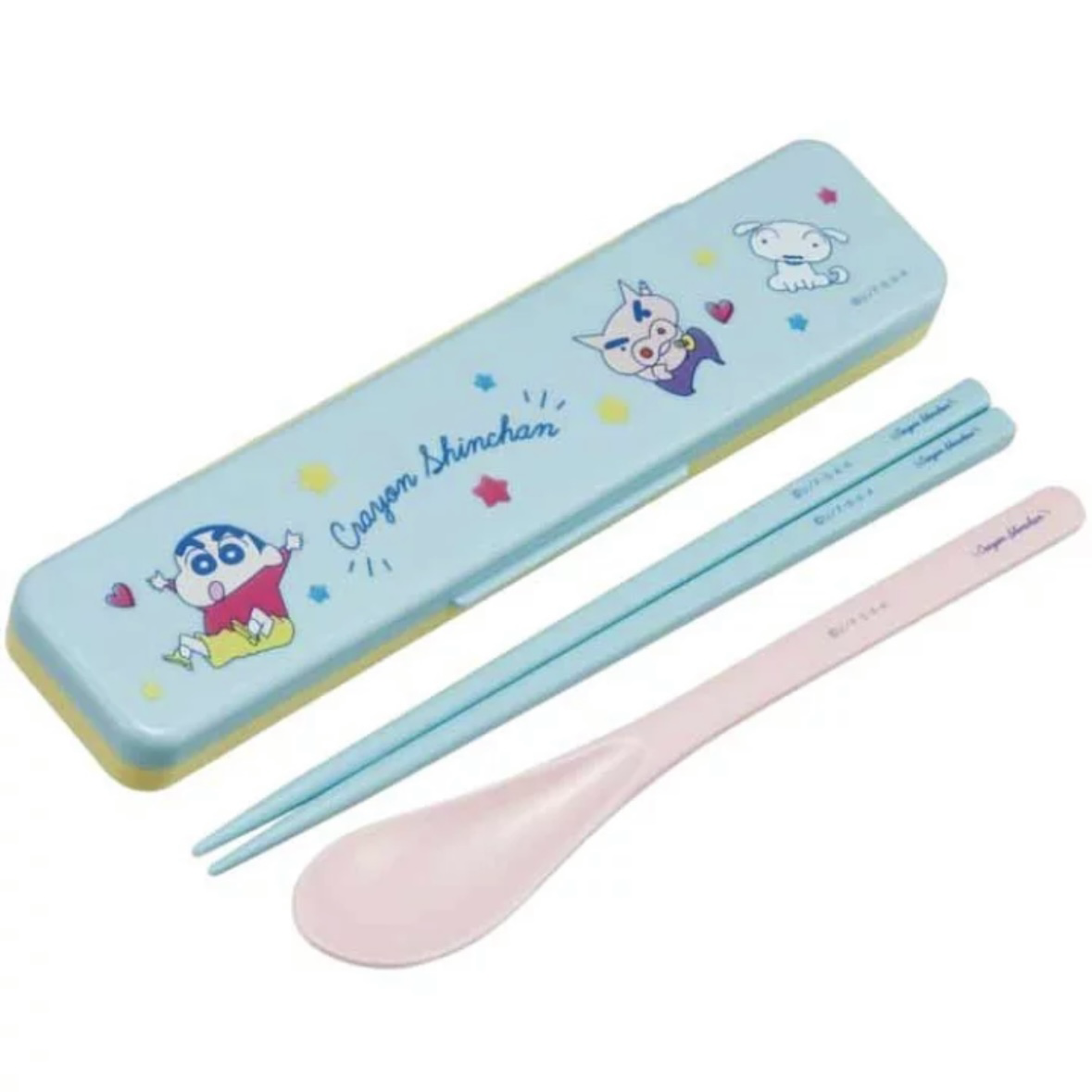 日本製 Skater x 蠟筆小新 筷子匙羹 餐具連盒套裝