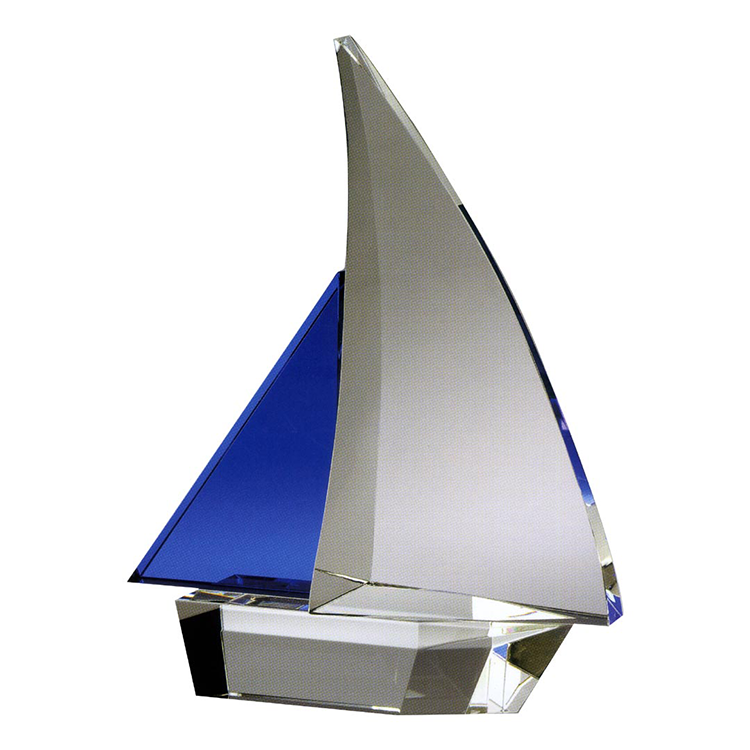 鹿港窯水晶獎座|揚帆啟航水晶獎牌 起航夢想與榮耀的非凡象徵