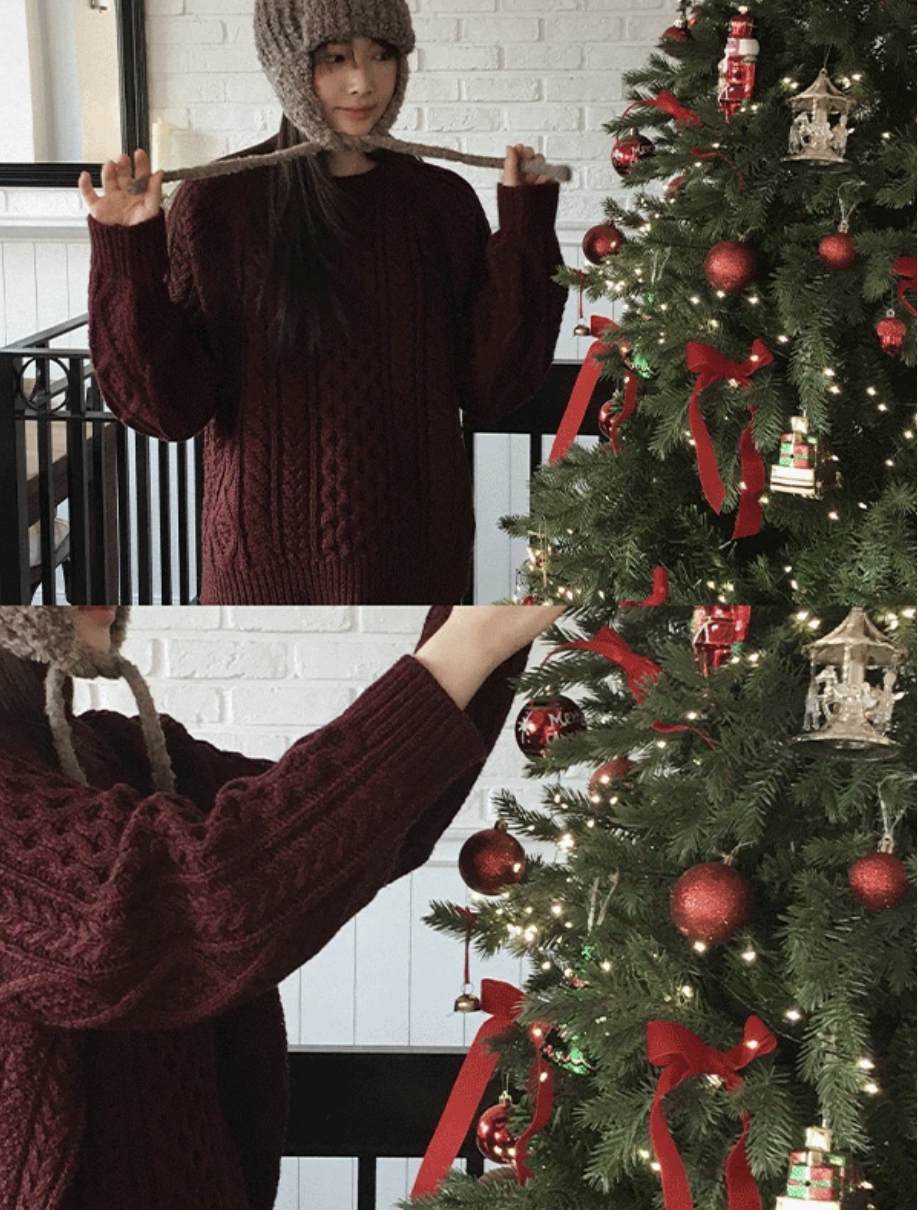 預訂｜SLOWAND #SLOWMADE Vintage Mood Cable Knit (4 Color)