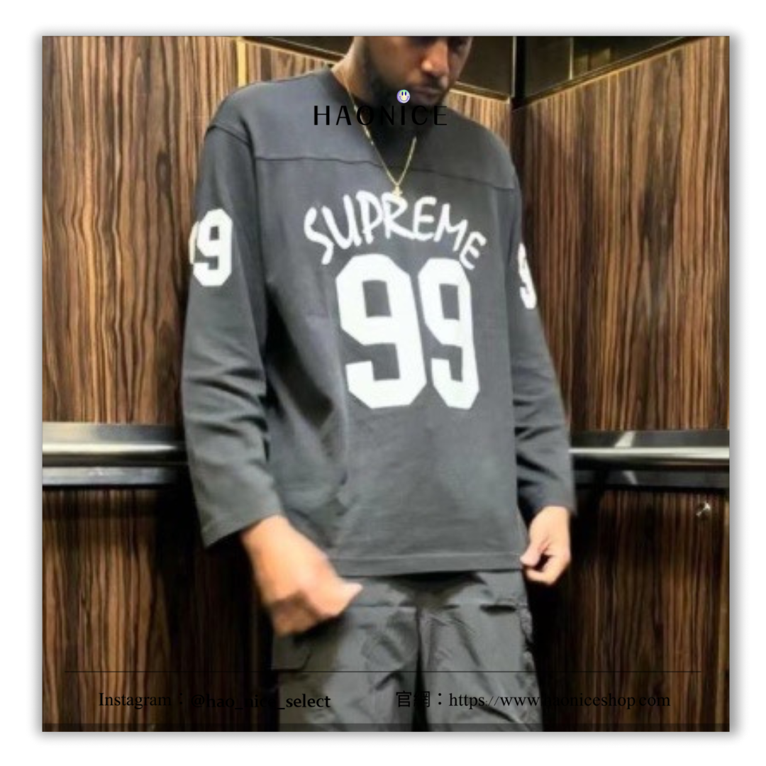 HAO NICE 】美式潮流正品Supreme 24SS 99 L/S Football Top HAO NICE 】美式潮流正品Supreme 24SS 99 L/S Football Top