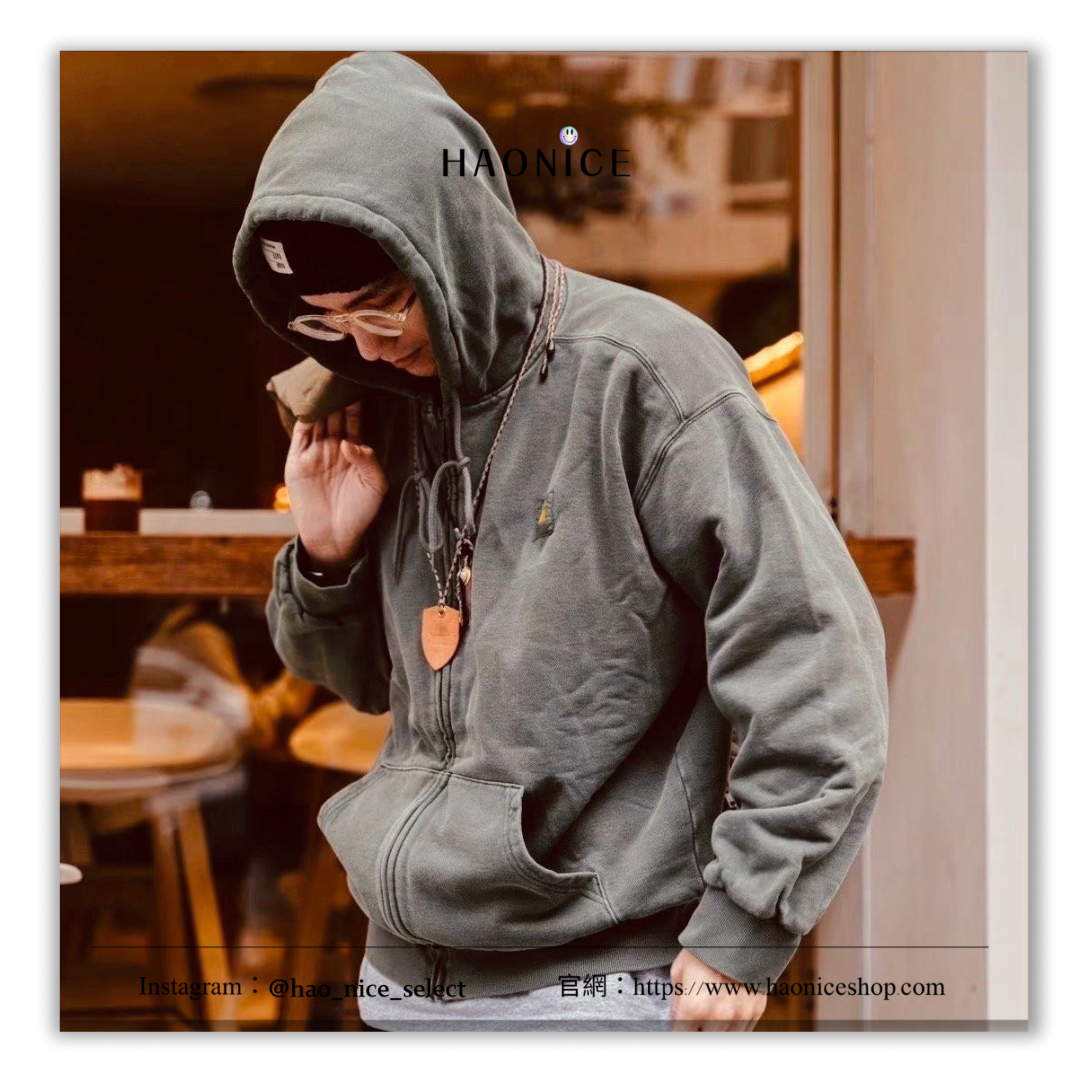 【HAO NICE 】日本潮流 Carhartt 23FW 秋冬爆款 重磅新款Carhartt WIP系列素色純棉 小LOGO 長袖 拉鍊外套🔥