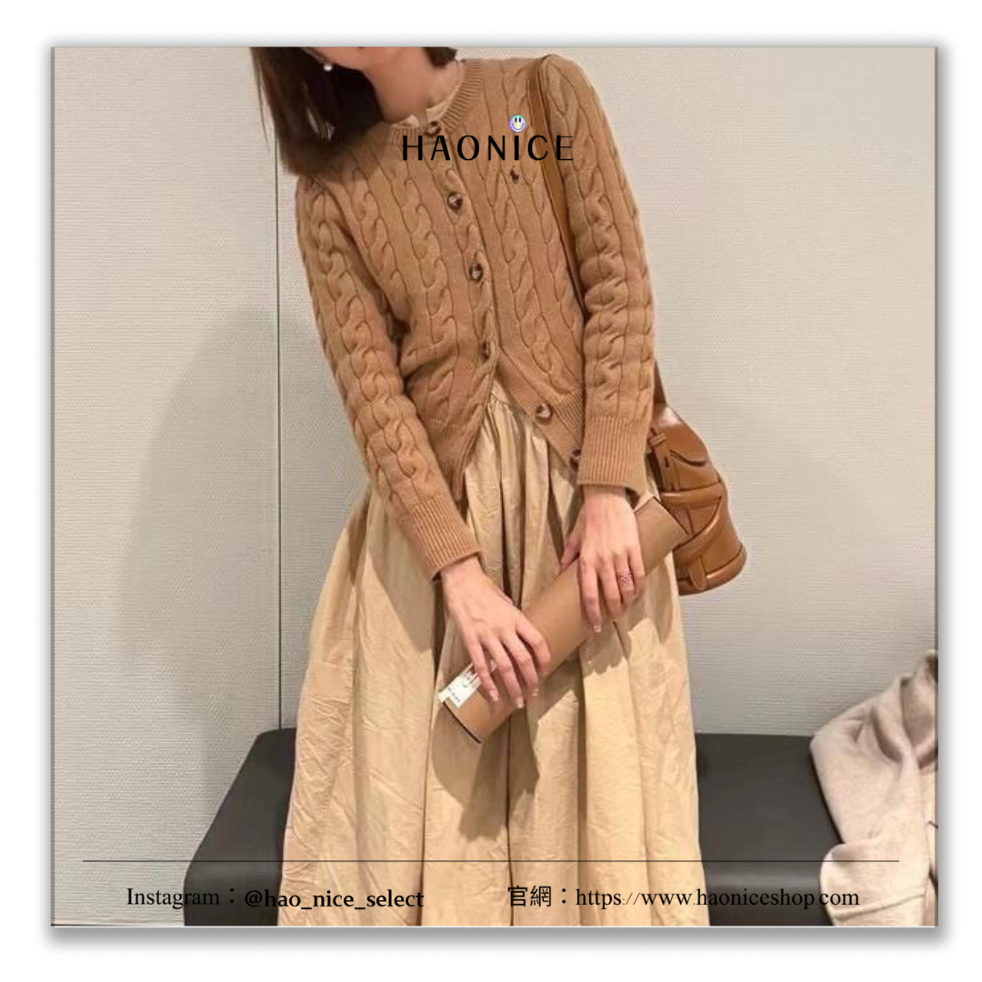 【HAO NICE 】美式輕奢品牌 Polo Ralph Lauren拉夫勞倫經典小馬LOGO刺繡 女款絞花扣子長袖 針織毛衣❤️