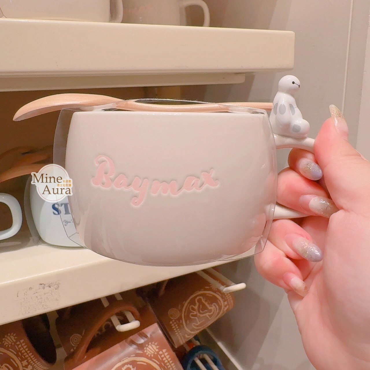 杯麵 Baymax 立體公仔造型 湯勺+馬克杯 組 水杯 湯杯 大英雄天團 Big Hero 6 -香港迪士尼樂園