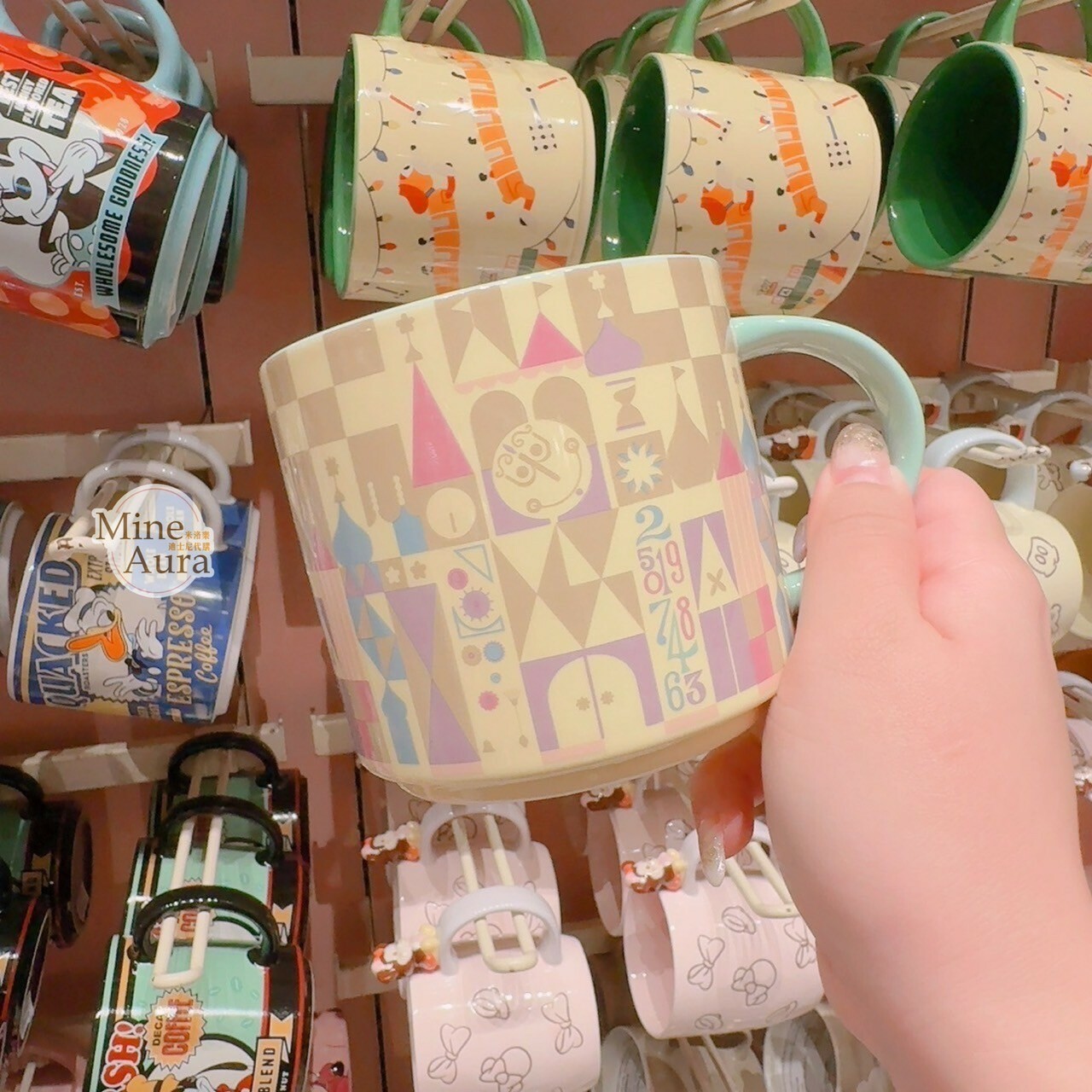 迪士尼 小小世界 圖案 陶瓷馬克杯 水杯 -香港迪士尼樂園