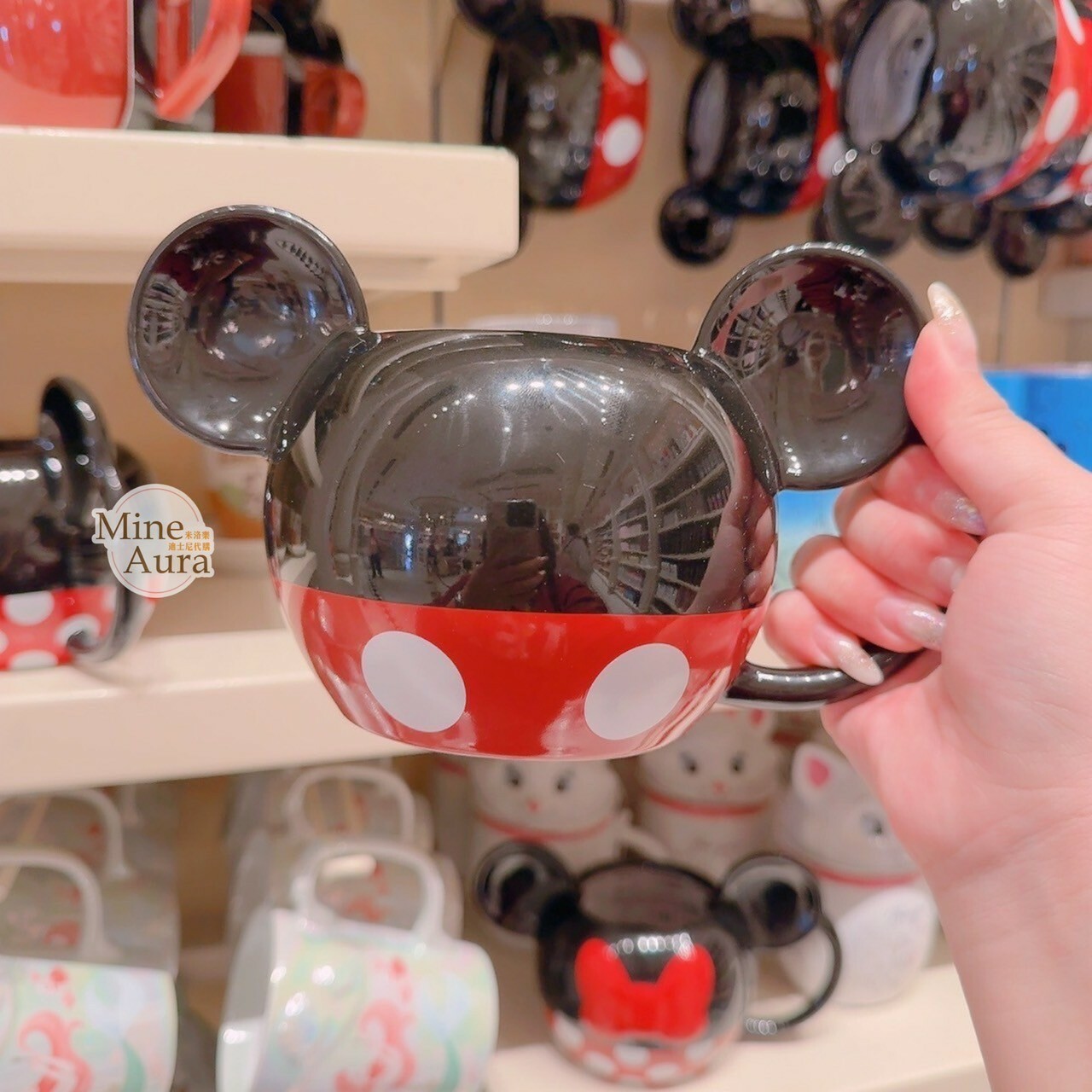 米奇 Mickey 立體耳朵造型 經典配色 馬克杯 水杯 -香港迪士尼樂園