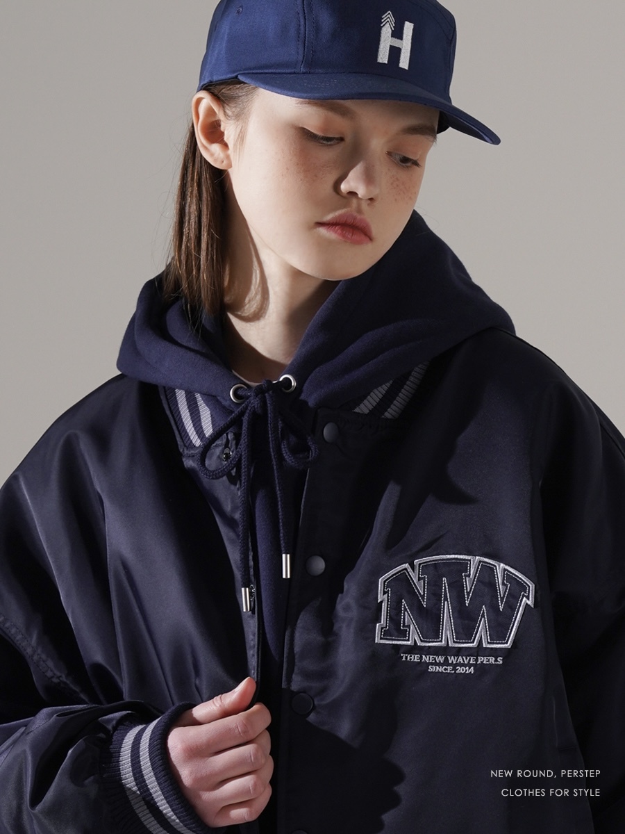 <預購> 韓國PERSTEP 尼龍舖棉保暖棒球外套