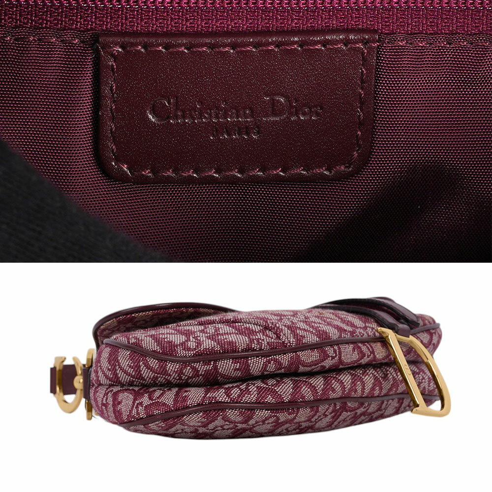 Oblique Saddle 緹花布馬鞍包(暗紅色) M0455CTZQ