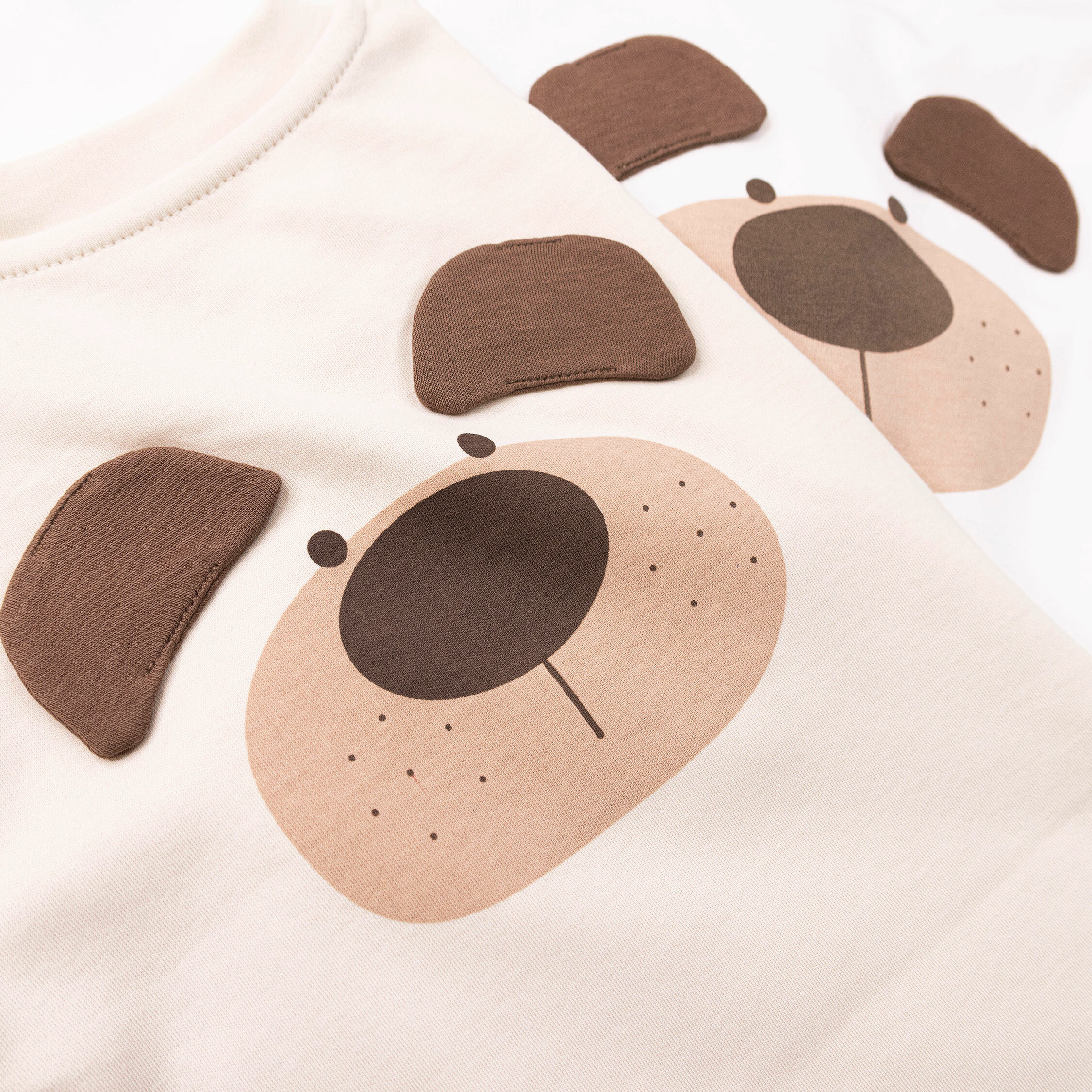 【H55007】可愛呆萌熊熊質感上衣/內搭衣＊二色