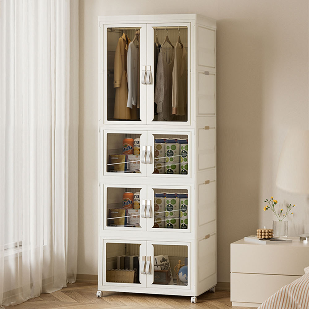 【AOTTO】輕奢質感雙開門四層折疊收納衣櫃(AT-601)